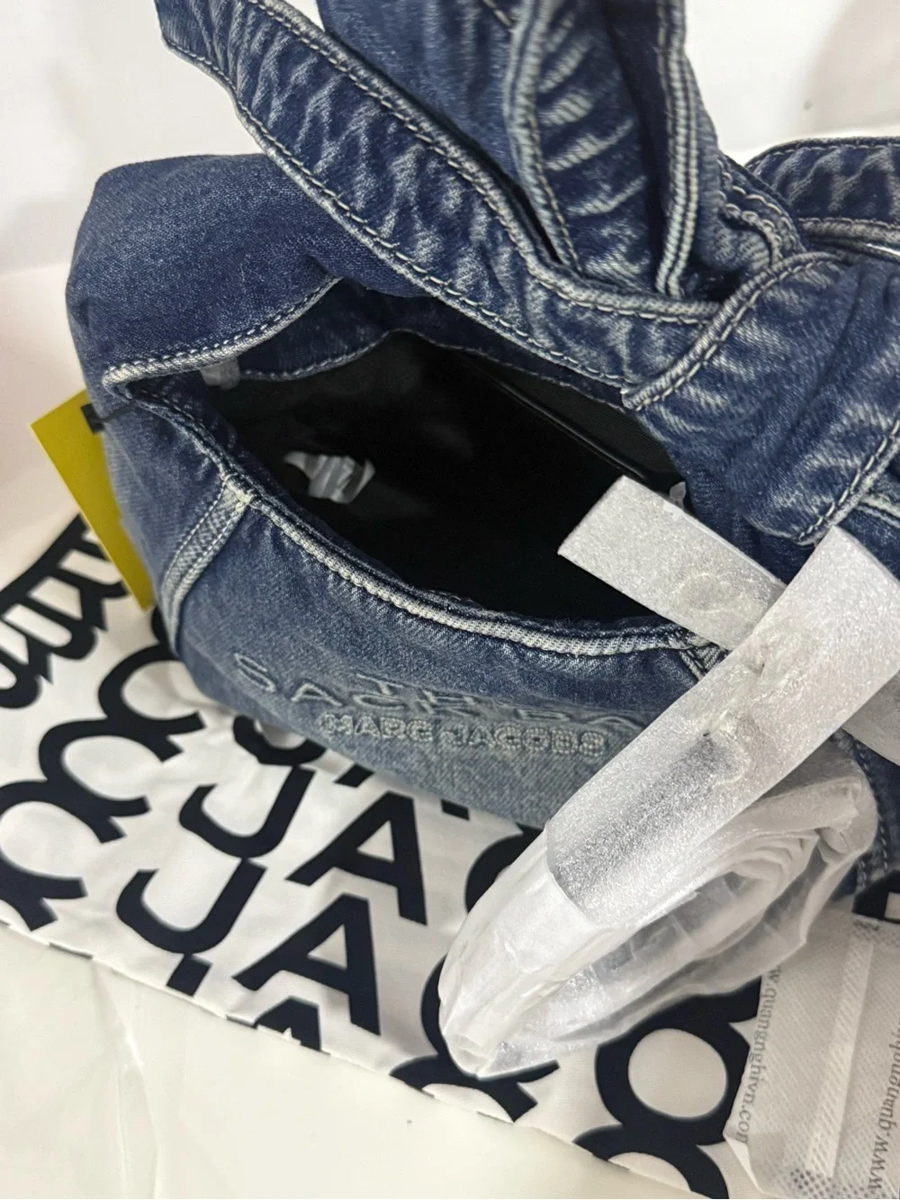 NWT Marc Jacobs The Bow Denim Mini Sack Bag